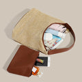 Straw Tote Bag for Women Large Capacity Woven Shoulder Bag with PU Purse Beach Summer Bag Clutch Purse for Vacation Travel-belleandkai.com