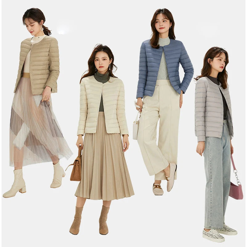 New Autumn Windbreaker 90% Duck Down Matte Fabric Lightweight Coat Ultra Light Women Warm Female Parka  Down Jackets Plus Coats-belleandkai.com