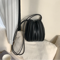 Brand Striped Leather Shoulder Bag Luxury Designer New Soft High-end Pleated Purse Drawstring Fashion Versatile Crossbody Bag-belleandkai.com