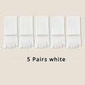 5 or 10 Pairs Women Sports Toe Socks with Separate Fingers High Tube Five Finger Cotton Crew Socks Yoga High Quality-belleandkai.com