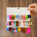 60pcs Korean Version Simple Acrylic Earring Set for Women's Fashion, Colorful and Versatile Earrings and Earrings-belleandkai.com