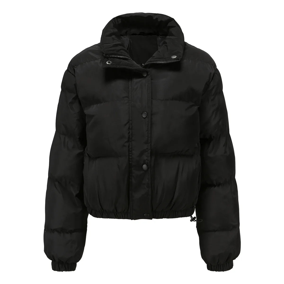 Autumn and winter Women's Clothing short-style Quilted Coats long-sleeved high-necked warm coat loose casual cotton coat Jackets-belleandkai.com