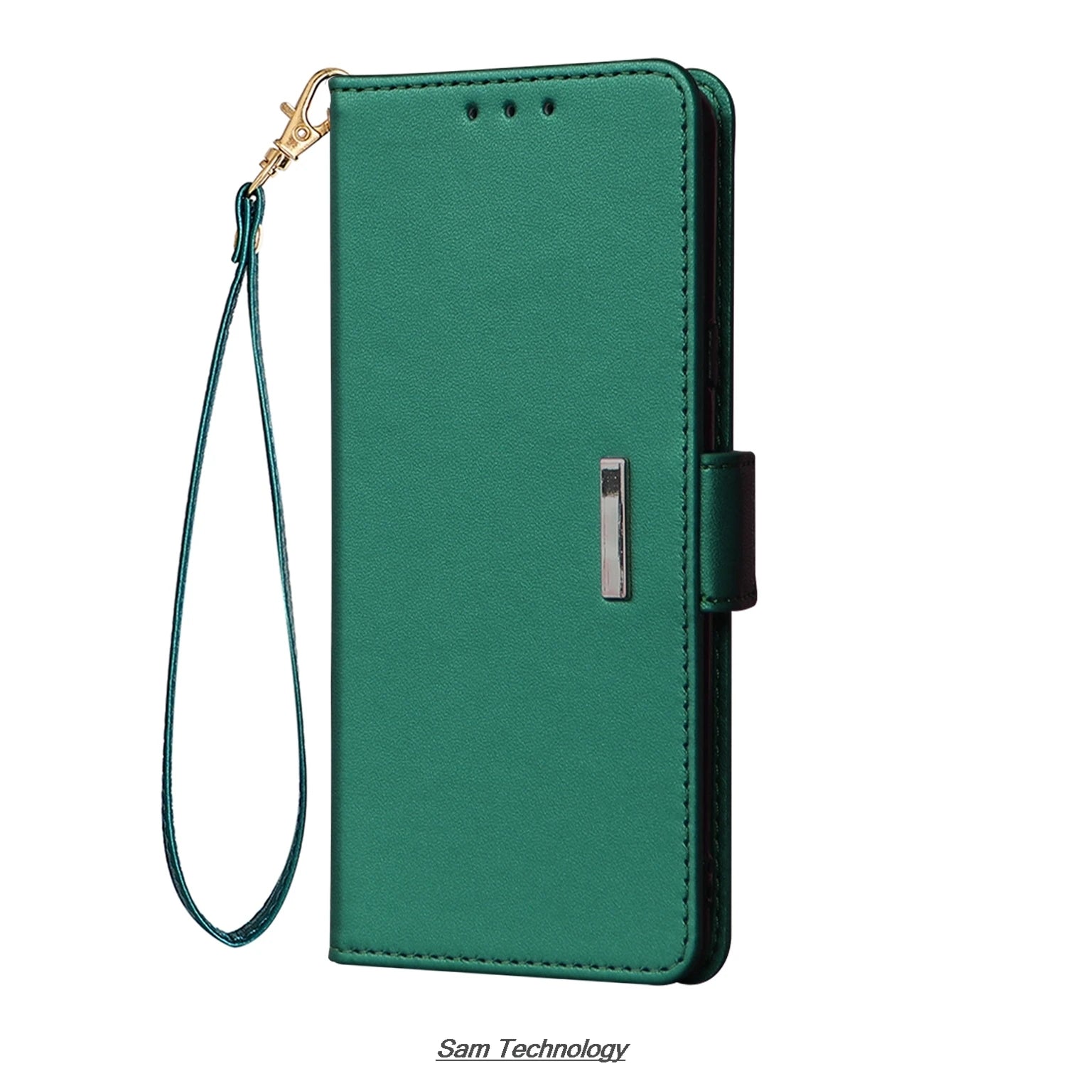 Magnetic buckle Leather Case for OPPO Realme C63 Wallet RFID BLOCKING Flip Cover Women Girls Simple Capa Fundas Coque-belleandkai.com