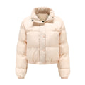 Autumn and winter Women's Clothing short-style Quilted Coats long-sleeved high-necked warm coat loose casual cotton coat Jackets-belleandkai.com