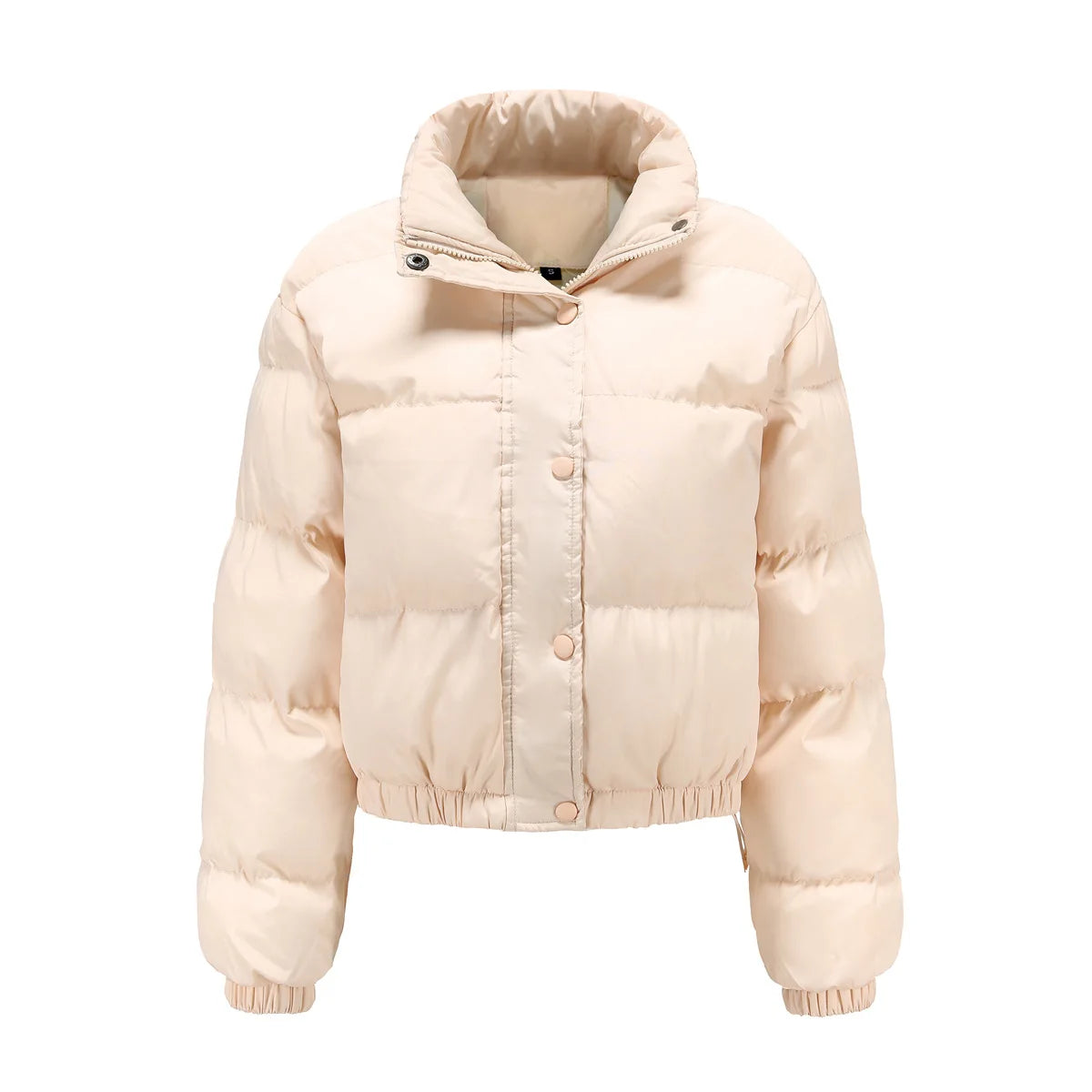 Autumn and winter Women's Clothing short-style Quilted Coats long-sleeved high-necked warm coat loose casual cotton coat Jackets-belleandkai.com