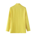 Zach Ailsa 2024 Autumn New Product Women's Wear Simple and Elegant Slim Fit Solid Color Pocket Decoration Suit Coat-belleandkai.com