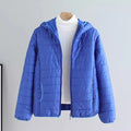 2024 New Winter Women Candy Color Down Cotton Jackets Light Weight Windproof Hooded Warm Outwear Coat Puffer Quilted Parkas-belleandkai.com