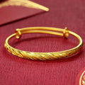 Sparkling Starry Sky Women's Bracelet, 24K Pure Gold AU999, Shining Like a Galaxy on Your Wrist-belleandkai.com