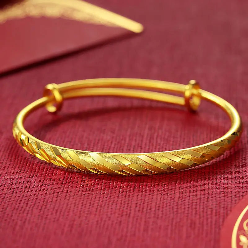 Sparkling Starry Sky Women's Bracelet, 24K Pure Gold AU999, Shining Like a Galaxy on Your Wrist-belleandkai.com