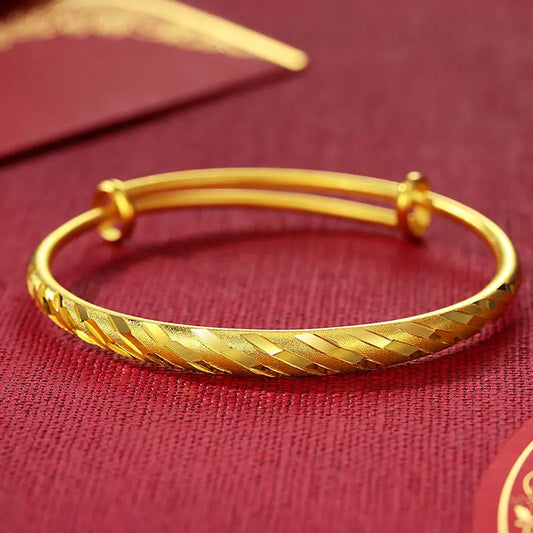 Sparkling Starry Sky Women's Bracelet, 24K Pure Gold AU999, Shining Like a Galaxy on Your Wrist-belleandkai.com