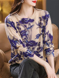 Amax luluE Summer Knitwear Womens Fashion Loose Printed Sweaters Ladies Luxury Leisure Floral Pullover Vintage Elegant Jumpers-belleandkai.com