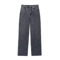 TRAFZA Jeans For Women 2024 Denim Solid Loose Zipper Fly Female Hole Trouser Pockets Wild Basic Commute Woman Wide Leg Long Pant-belleandkai.com