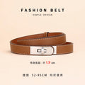 Adjustable Plutonium Leather Ladies Dress Accessories Slim Belts Thin Women Belt Belts Alloy Buckle Fashion Female Waist-belleandkai.com