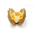 Gold Diamond Flower Evening Clutch Purse Oval Shape Rhinestone Crystal Wedding Bridal Clutches Luxury Phone Handbags-belleandkai.com