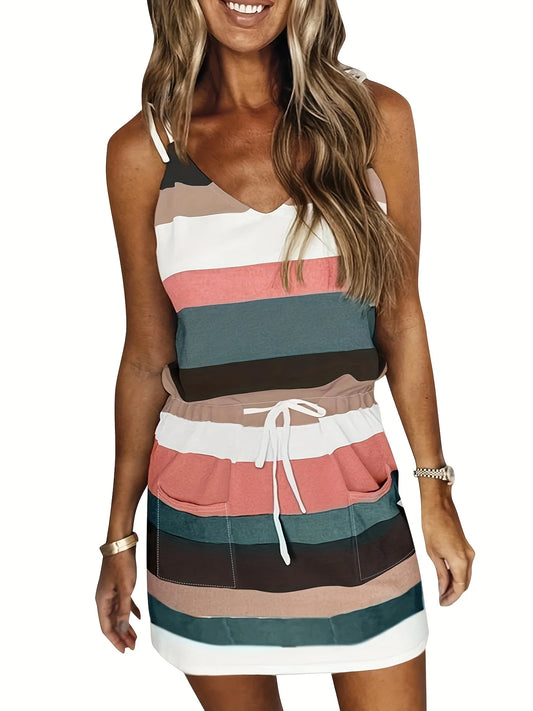 Sleeveless Dress for Women Clothing 2024 Summer Vacation Pullover Beach Sundress Female Korean Fashion Slim Sexy Short Dresse M-belleandkai.com