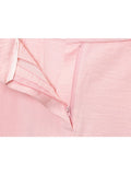 TFMLN Women Fashion Pant Two Pieces Sets Pink Slit Hem Short Tank Vest Straight Wide Leg Trousers Chic Office Lady Basic Outfits-belleandkai.com