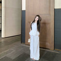 Pant Sets for Women 2 Pieces Ruffle New Matching Chic and Elegant Clothes Full Casual Luxury Promotion Wide Leg Trousers Woman-belleandkai.com