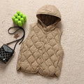 2024 New Arrivals Women Fashion Ultralight Thin Hooded Down Jackets Spring Winter Female Korean Slim Fit Sleeveless Puffer Coat-belleandkai.com