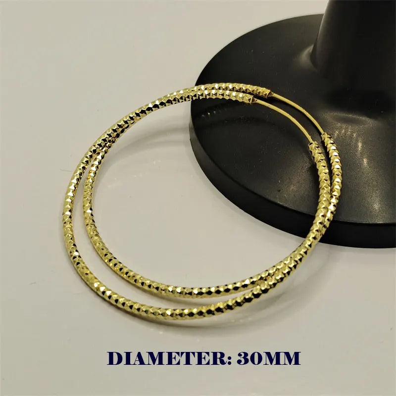 Somilia -925 Sterling Silver Round Earrings for Women Large Circle Piercing Rose Gold Hoop Earring Dropship Suppliers With Gife-belleandkai.com