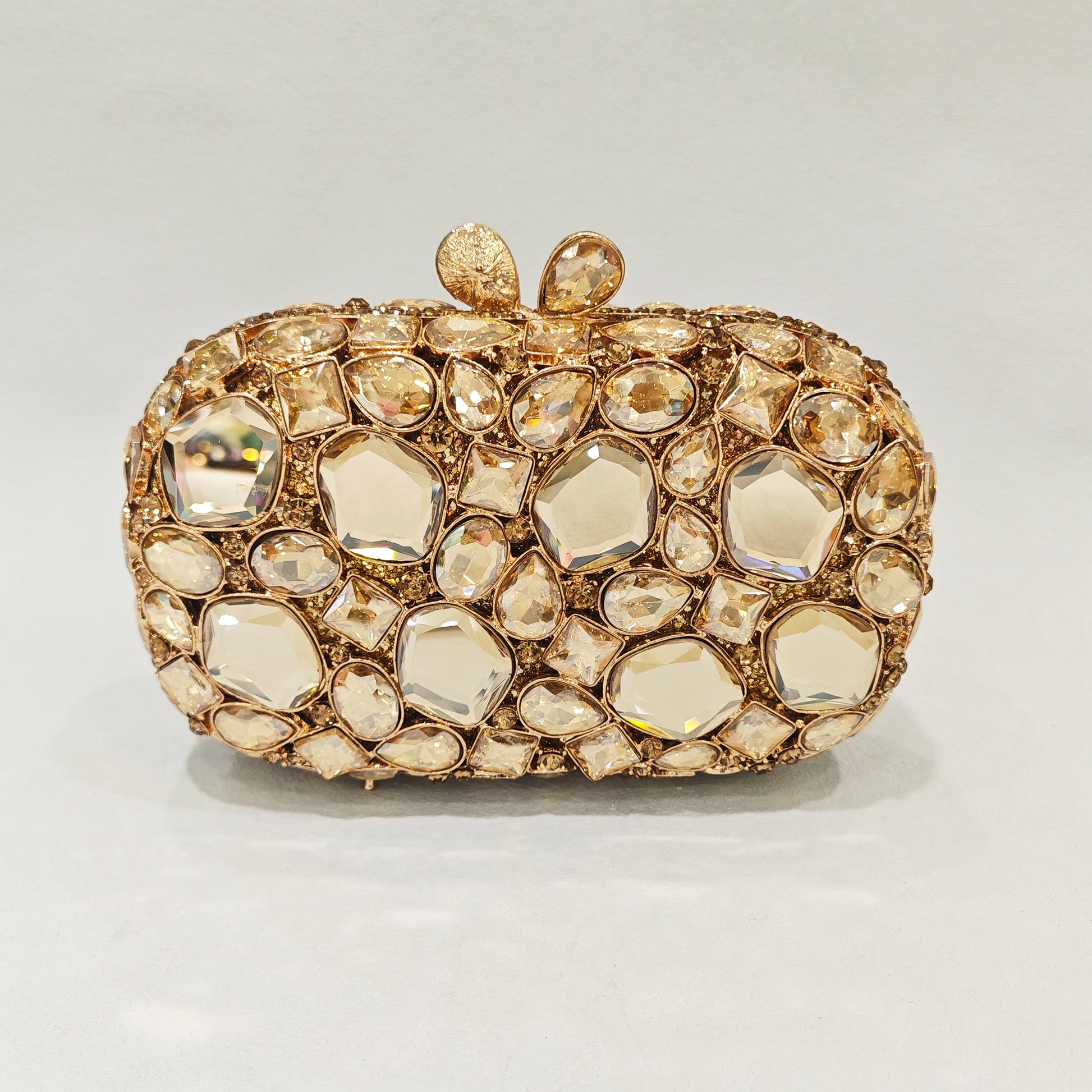 WHTUOHENLarge Silver Stones Wedding Dress Purses Women Bridal Crystal Handbags Rhinestone Party Prom Evening Clutches Minaudiere-belleandkai.com