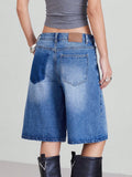 American Retro Style Five-Piece Denim Shorts for Women - Summer Spring 2025 Collection - High-Waisted  Loose-Fitting  Slimming-belleandkai.com