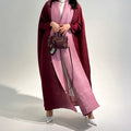 Miyake Jacket Arab Middle East Dubai Loose Women's Clothing Folds Gradual Change Trench Coat Long 2025 New Women's Clothing-belleandkai.com