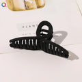 Simple Frosted Shark Hair Claws Candy Color No Slip Large Square Cross Shaped Jaw Clip For Women Girls Thin Thick Long Hair-belleandkai.com