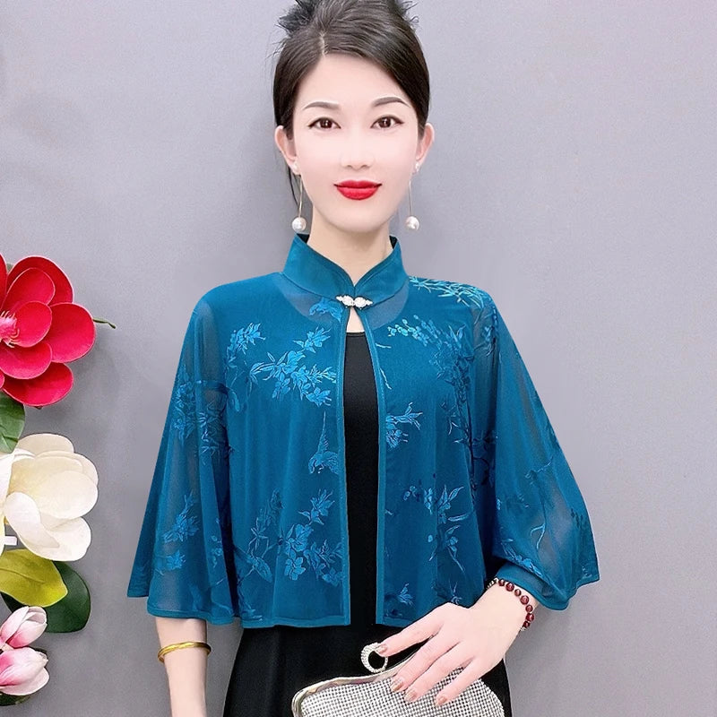 Cloak Summer Capes Ponchos Coats Fashion Clothes Women Clothing Tops Streetwear Party Vintage Casual Elegant Outerwear-belleandkai.com