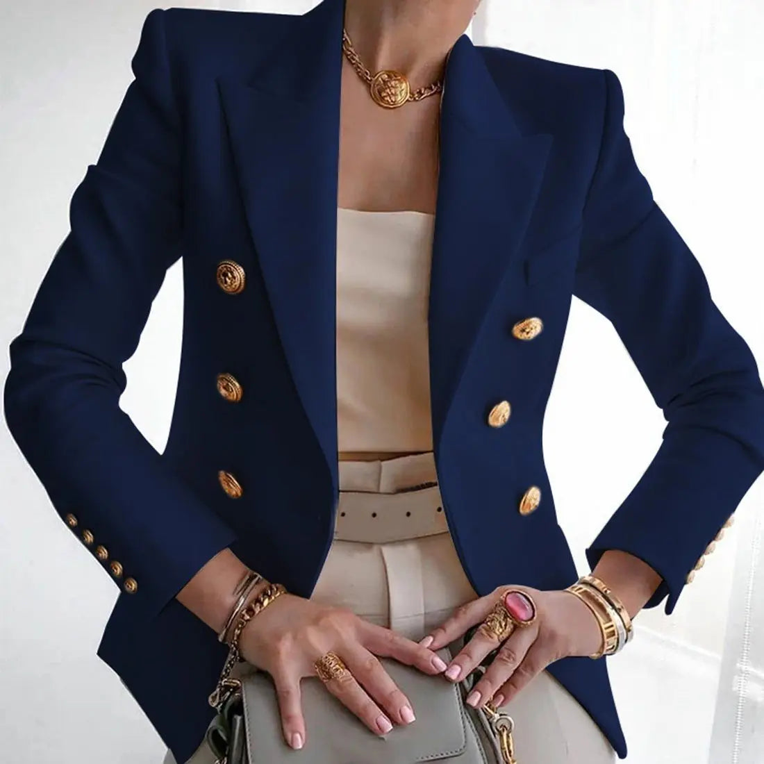 Black Blazers Women 2025 Single-button Outwear All-match Long Sleeve Coat Female Slim Solid Jacket Lady Office Work Suit Vestido-belleandkai.com