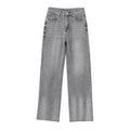 TRAF Wide-leg high-waisted jeans  women's classic everything with five pockets washed soft comfortable ultra-long jeans6045022-belleandkai.com