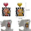 Top Sale Fashion Colourful Dangle Earrings for Women Accessories Stud Earring Y2K Pendientes New In Resin Earings-belleandkai.com