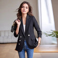 2024 Fashion Women's Blazers Autumn New Coats Jackets Long Sleeve Single Button Casual Outerwears Female Clothing Coat-belleandkai.com