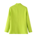 Zach Ailsa 2024 Autumn New Product Women's Wear Simple and Elegant Slim Fit Solid Color Pocket Decoration Suit Coat-belleandkai.com