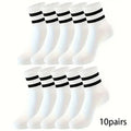 10 Pairs Cartoon Women Socks Fashionable And Versatile Cute Design Funny Goose Breathable Soft Comfortable Women Casual Socks-belleandkai.com