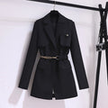 Korean Fashion Blazers Women Coats Spring Autumn Lace-Up Solid Jackets Women's Clothing Elegant Blazers for Women Tailored Coat-belleandkai.com
