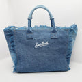 Saint Barthes European and American New Women's Large Capacity Leisure Travel Cowboy Blue Handmade Tassel Handbag-belleandkai.com