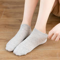 10 Pairs of Colored Cotton WOMEN'S Short Socks, Ankle Breathable Mesh Sports Socks, Summer Casual Solid Color Boat Socks-belleandkai.com