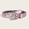 Stylish Rhinestone Western Cowgirl Style Y2K Belt Sparking Pu Leather BB Belts Jeans Dress Accessories For Women-belleandkai.com