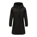 Fahsyee Raincoat Women, Rain Jacket Waterproof Raincoat Hooded Windbreaker Outdoor Long Active-belleandkai.com