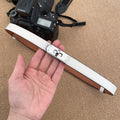 Women's Leather Belt Golden Metal Buckle Luxury Casual Fashion Belt for Jeans and Dresses Women's Belts-belleandkai.com