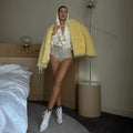 Neo Mint Cool Street Girls Winter Fashion Fluffy Fox Fur Jacket Women Casual Round Neck Faux Fur Coat Chic Thick Warm Outerwear-belleandkai.com