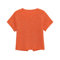TRAFSHE Women's Fashion Summer Orange Knitwear Short Sleeve O-Neck One Button Sweater Top Knit Sequins Cardigan Women 9598092-belleandkai.com