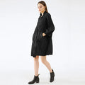 Miyake pleate Pleated Hooded Windbreaker Jacket Fall 2022 Winter New Korean Fashion Double Breasted Loose Women Long Trench Coat-belleandkai.com