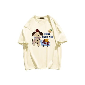 Fashionable summer versatile and age-reducing Korean loose short-sleeved T-shirt for women clothing y2k top graphic t shirts-belleandkai.com