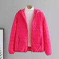 2024 New Winter Women Candy Color Down Cotton Jackets Light Weight Windproof Hooded Warm Outwear Coat Puffer Quilted Parkas-belleandkai.com