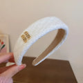 French Sweet Woven Headband for Women Elegant Knit Hair Accessories Pink Headbands Sweet Girl Wide Edge Hair Bands-belleandkai.com