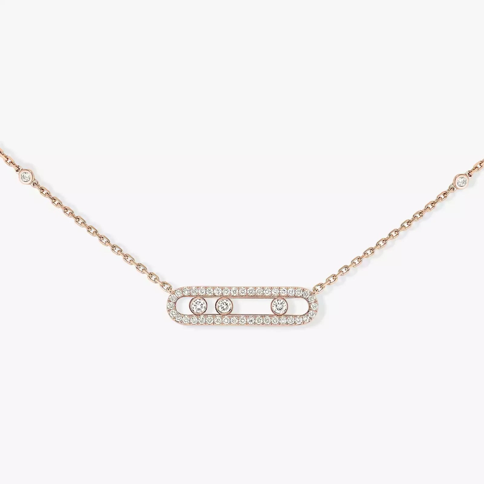 925 sterling silver classic fashionable mobile three diamond women's necklace. Holiday gifts-belleandkai.com