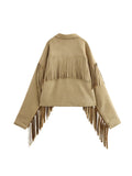 FANAN Streetwear Tassel Spliced Design Blazers For Women Single Breasted Fashion Jackets Female Coats 2025 Autumn New Clothing-belleandkai.com