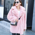 Winter Furry Coat Hairy Woman Jacket Thick Rabbit Fur Coat Female Plush Overcoat Comfort Fur Coat-belleandkai.com