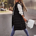 Long with Hood Outdoor Vest Down Women's Jacket Quilted Coat Sleeveless Jacket Winter Light Weight Sweaters-belleandkai.com